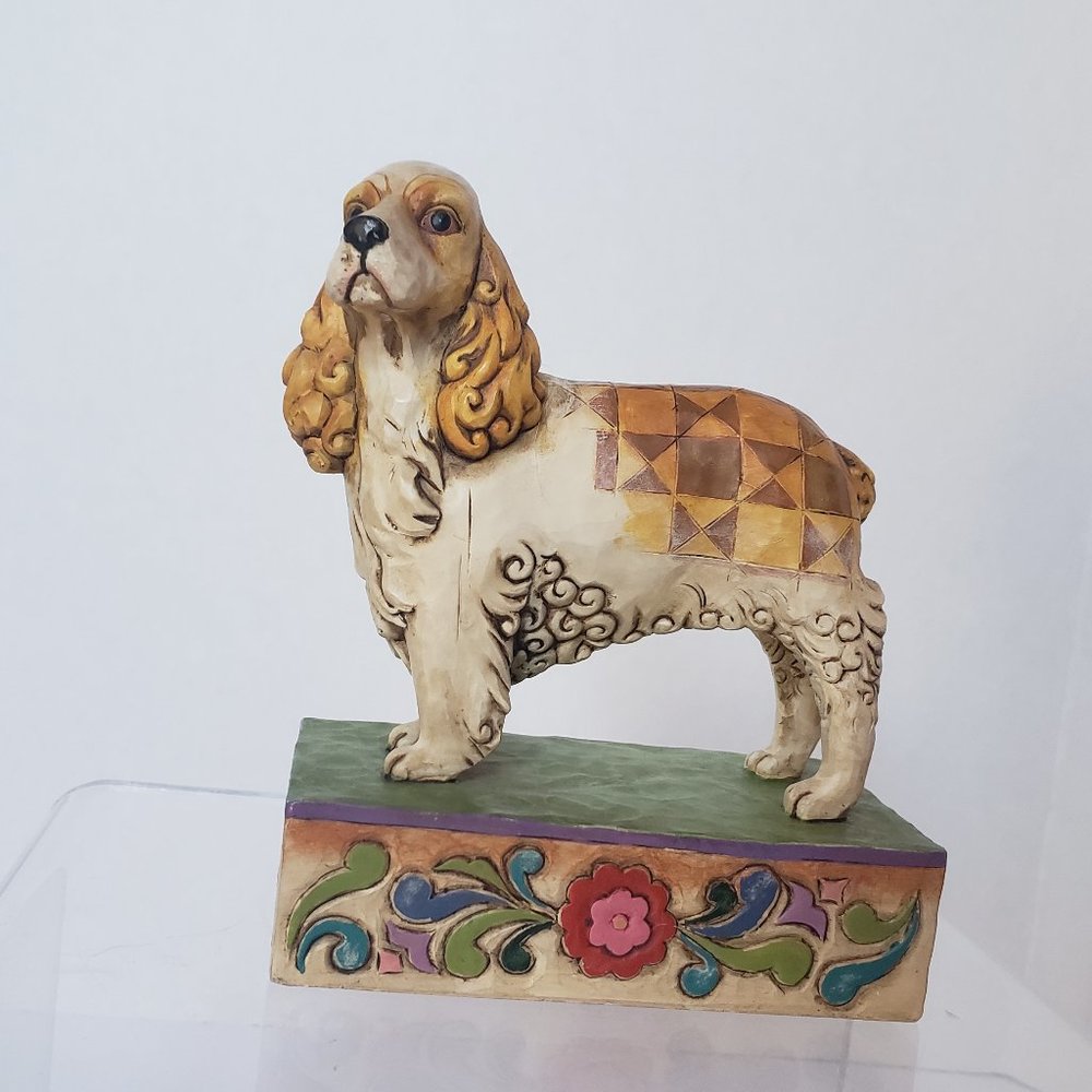 Jim Shore 'Sadie' Cocker Spaniel Dog Figurine 2008 Adorable & Beautiful EUC
